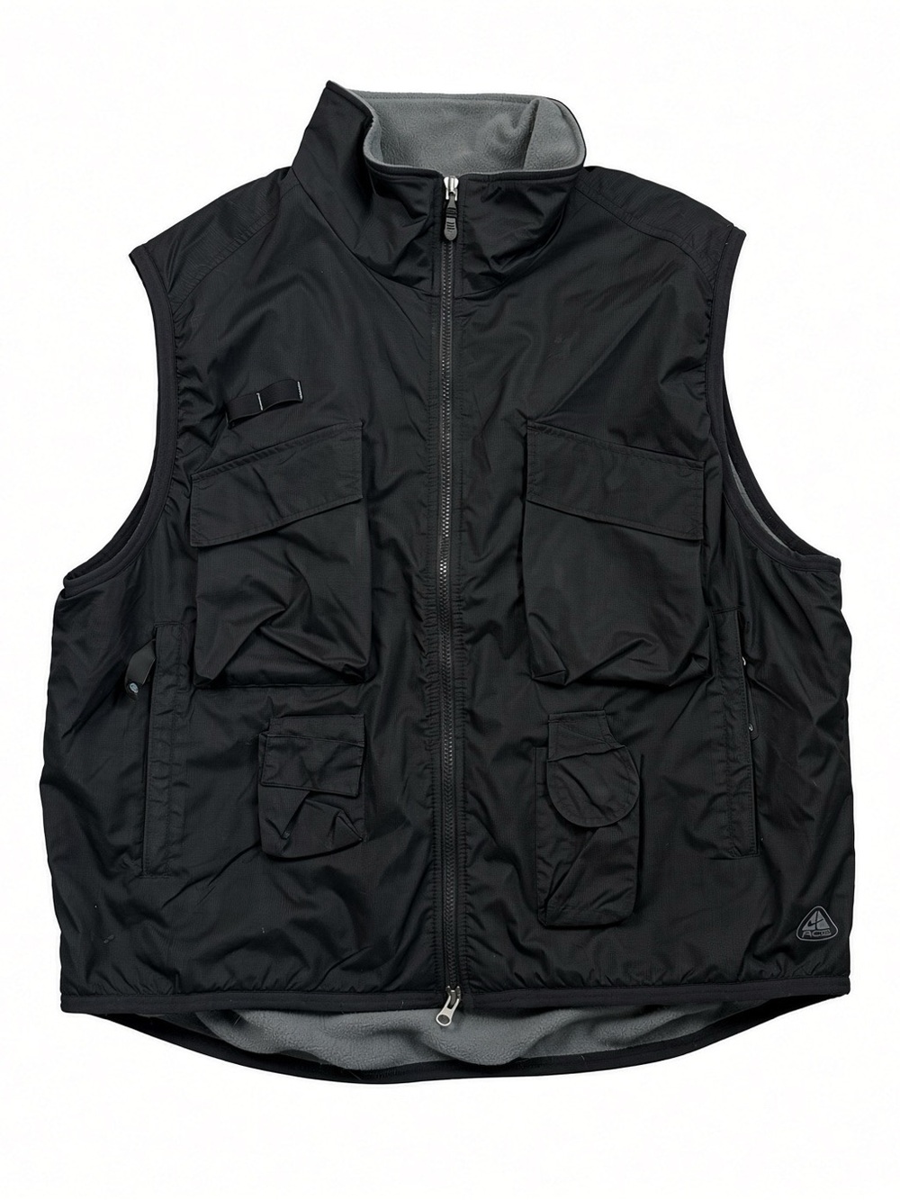 Nike ACG Vest Mens Black Fleece Lined Cargo Utility 3 Outer Layer